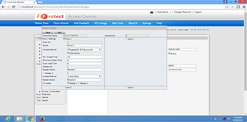 iProtect Controller Setup Masters Update Controller Reader